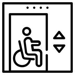 An outline icon vector of patient 