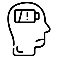 An outline icon vector of patient 
