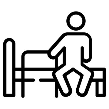 recommend clip art: An outline icon design of stretcher