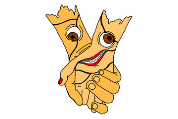 Hand Holding Monster Couple