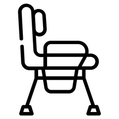 An outline icon design of commode