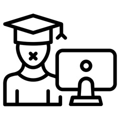 An outline icon of speech impairment 