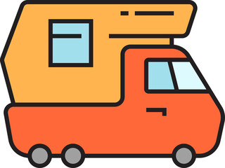 motor home icon illustration