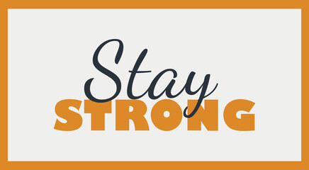 Vector text be strong print poster. Vector elements.