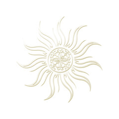 ornamental sun, vector illustration 