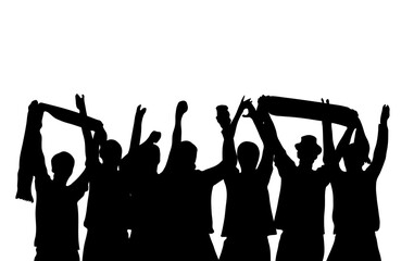 Fans feiern Sieg beim Fußball © kebox