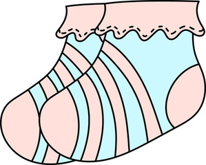 socks kids baby shower party clipart