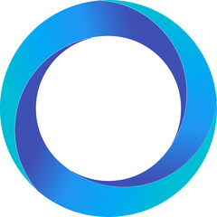 Blue circle logo. Simple blue circle vector illustration for logo, icon, sign, symbol, badge, item, label, emblem or design