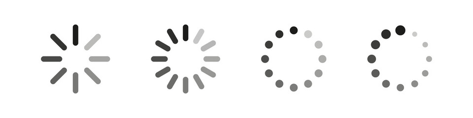 Loading icon. Load vector sign. Circle loader progress.