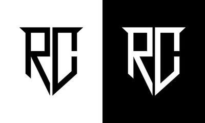 letter rc logo design - obrazy, fototapety, plakaty