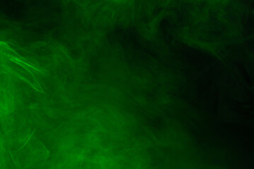 Green steam on a black background.