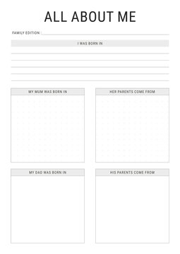 All About Me Planner