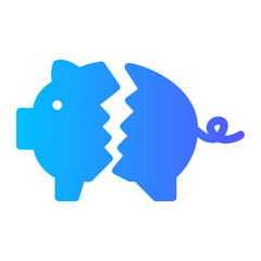 piggy bank gradient icon