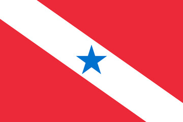 Para Flag, state of Brazil. Vector Illustration.