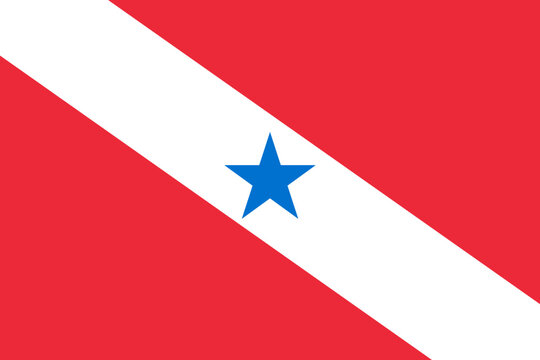 Para Flag, state of Brazil. Vector Illustration.