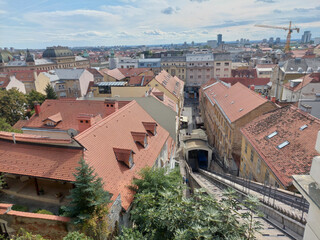 Zagrzeb stolica Chorwacjii panorama - obrazy, fototapety, plakaty