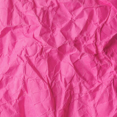 Decorative background. Texture from crumpled pink paper