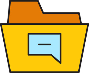 folder and icon illustration