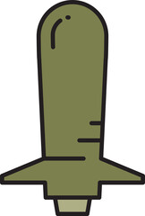 missile and rocket icon illustration