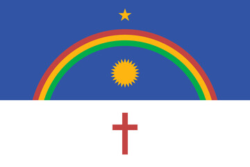 Pernambuco Flag, state of Brazil. Vector Illustration.