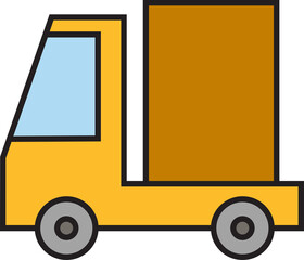 lorry truck icon illustration