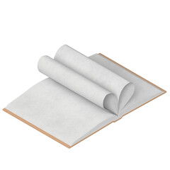 3d rendering illustration of a book with heart shape
