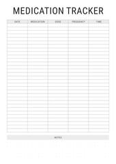 Medication Tracker template design