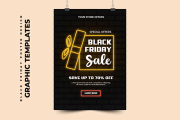 Naklejka na ściany i meble Black Friday sale graphic design template