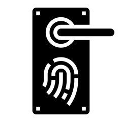 Fingerprint glyph icon