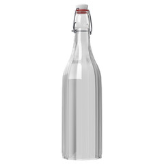 3d rendering illustration of a bottle with a bracket closure