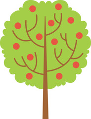 Fruit tree icon. Garden symbol. Natural plant