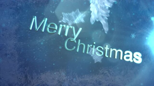 Christmas Background with falling white snowflakes. 