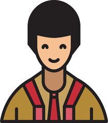 businessman character avatar illustration