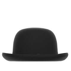 3d rendering illustration of a bowler hat