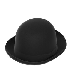 3d rendering illustration of a bowler hat