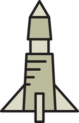 missile and rocket icon illustration
