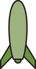 missile and rocket icon illustration