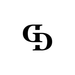 GD letter logo design, GD logo design,GD logo vector image