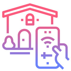 phone line gradient icon