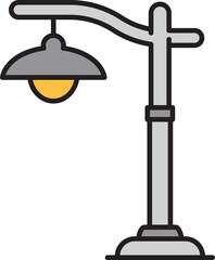 street lamp icon illustration