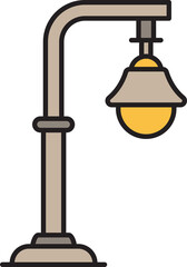 street lamp pole icon illustration