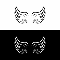 wings logo design vector template. icon symbol. illustration
