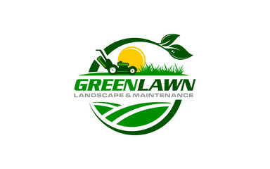 Illustration graphic vector of lawn care, landscape services, grass concept logo design template