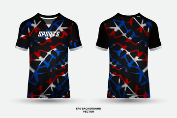 Futuristic jersey design suitable for sports, racing, soccer, gaming and esports vector