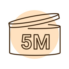 Period after opening line icon. Use before after period.