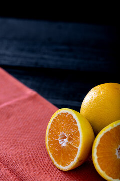 orange on the table