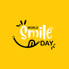 Fototapeta na wymiar World Smile Day Vector Template Design.