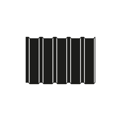 The icon of sheet iron for the roof of fences. Simple flat vector illustration on a white background