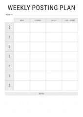 Weekly Posting Planner