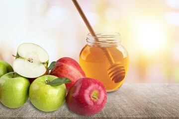 Tasty fresh ripe juicy apples fruits